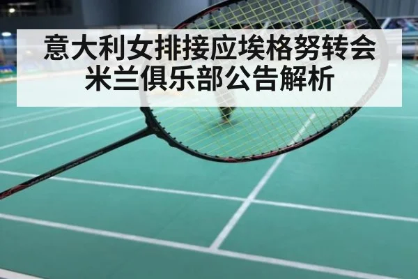 意大利女排接应埃格努转会米兰俱乐部公告解析